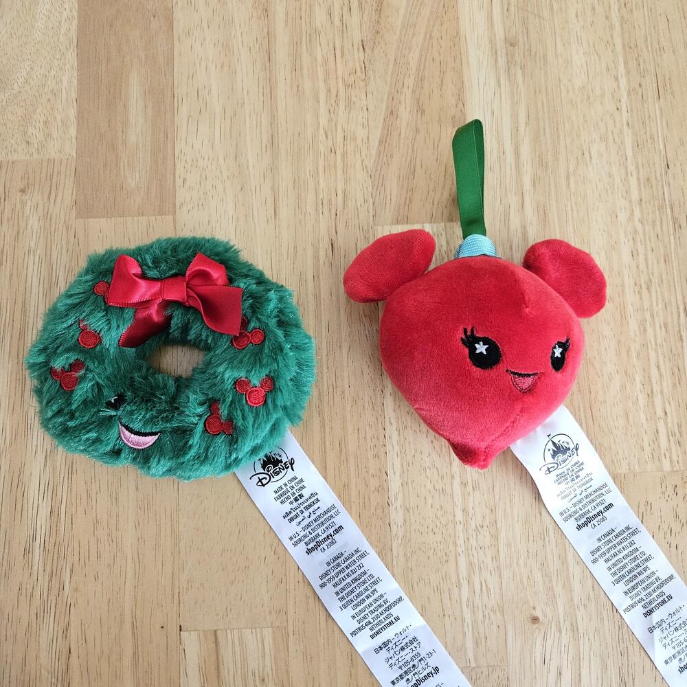 Disney Wishables Christmas Wreath and Christmas Ornament